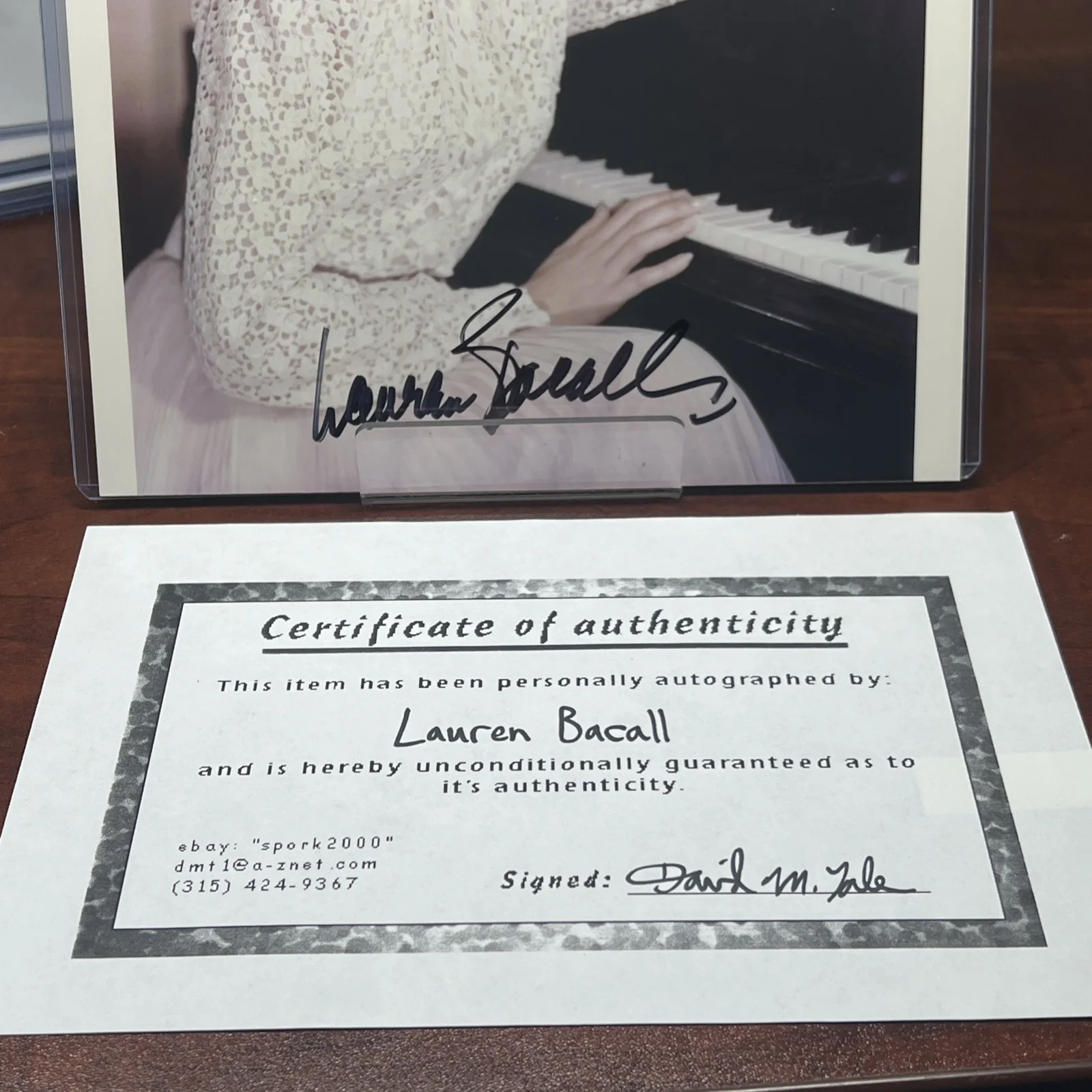 Lauren Bacall Autographed 8x10 Photo Color, image 2