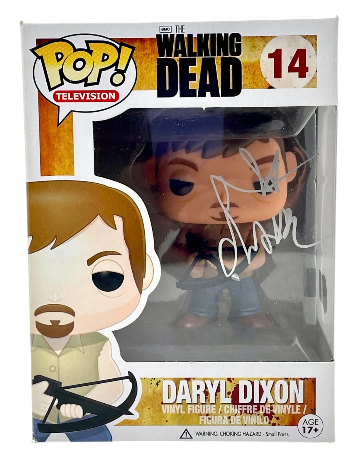 Norman Reedus — Norman Reedus Signed The Walking Dead Daryl Dixon Funko Pop 14 Autograph BAS COA, изображение 2