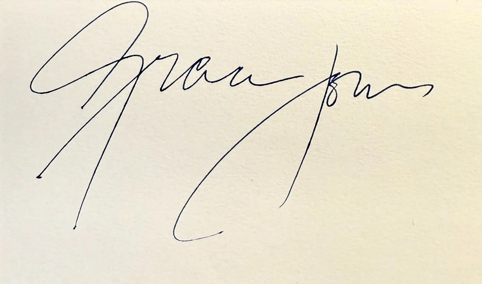 Grace Jones — GRACE JONES Autograph Signed 3x5 CARD A View to a Kill Conan the Destroyer VAMP