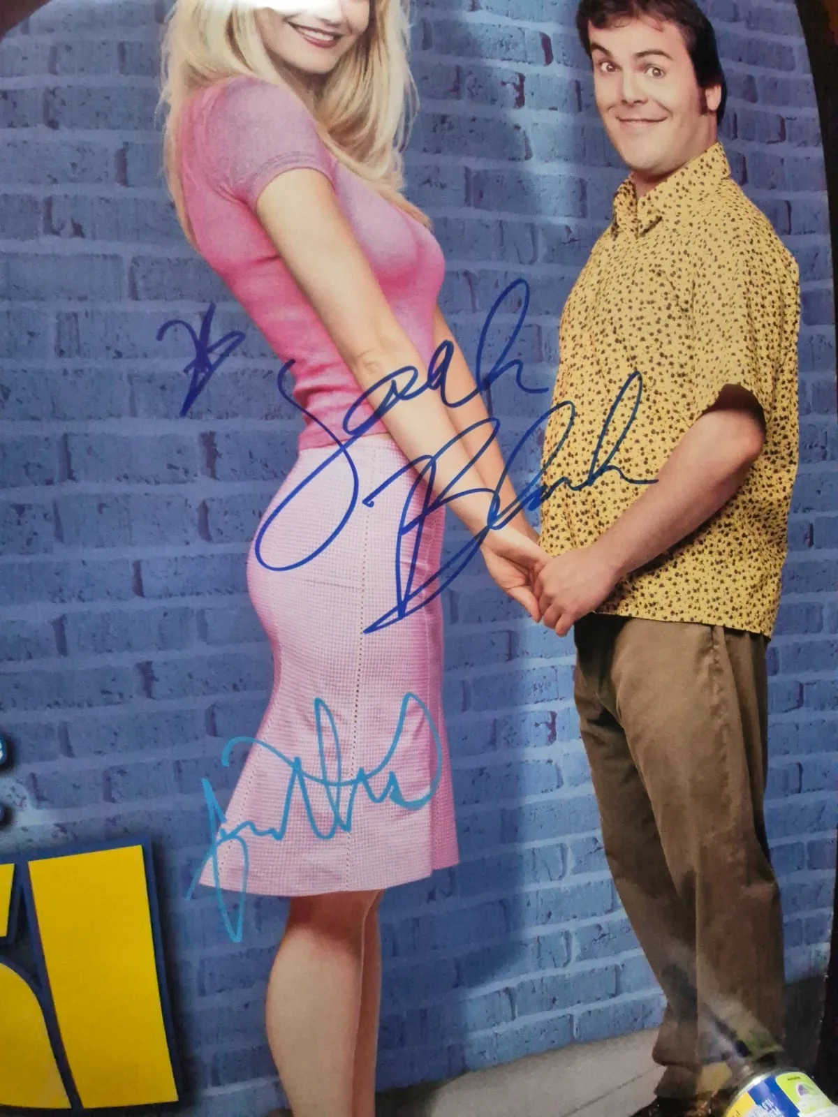 EKIM=INVENTORY — SHALLOW HAL-JACK BLACK-CAST SIGNED MOVIE POSTER-w/COA-2 SIDED ekim, изображение 5
