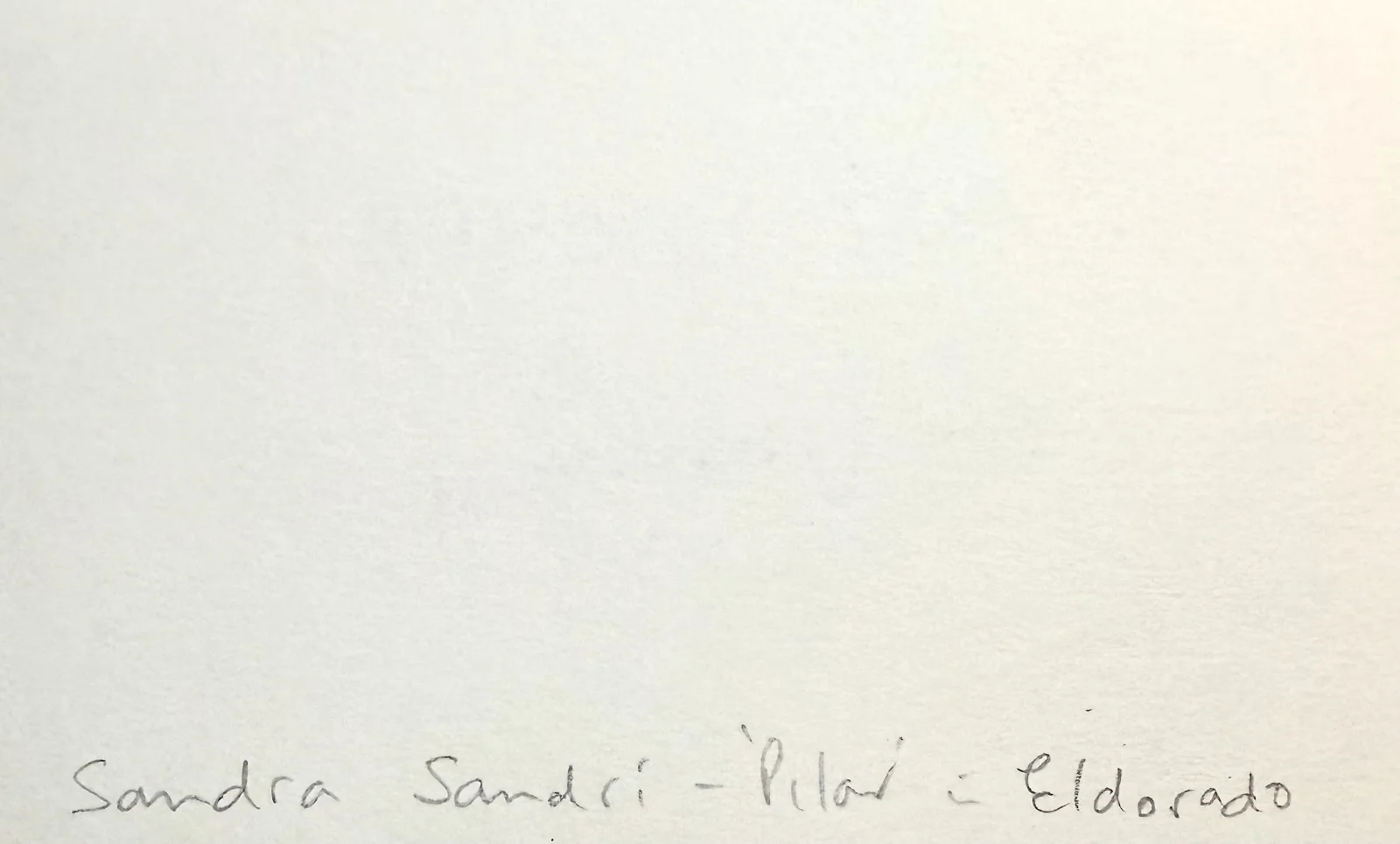 Sandra Sandri — SANDRA SANDRI Signed Autographed 3"x 5" INDEX CARD Eldorado BOOM BOOM, image 2