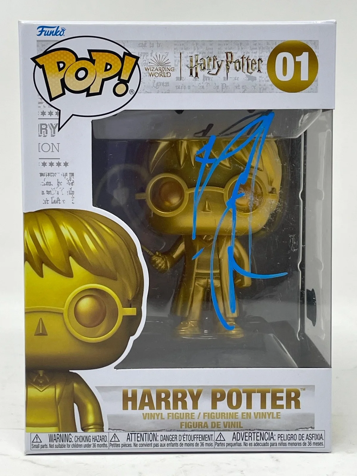 Daniel Radcliffe — Daniel Radcliffe Signed Harry Potter Funko Pop #01 Autograph Figure Beckett COA, изображение 2