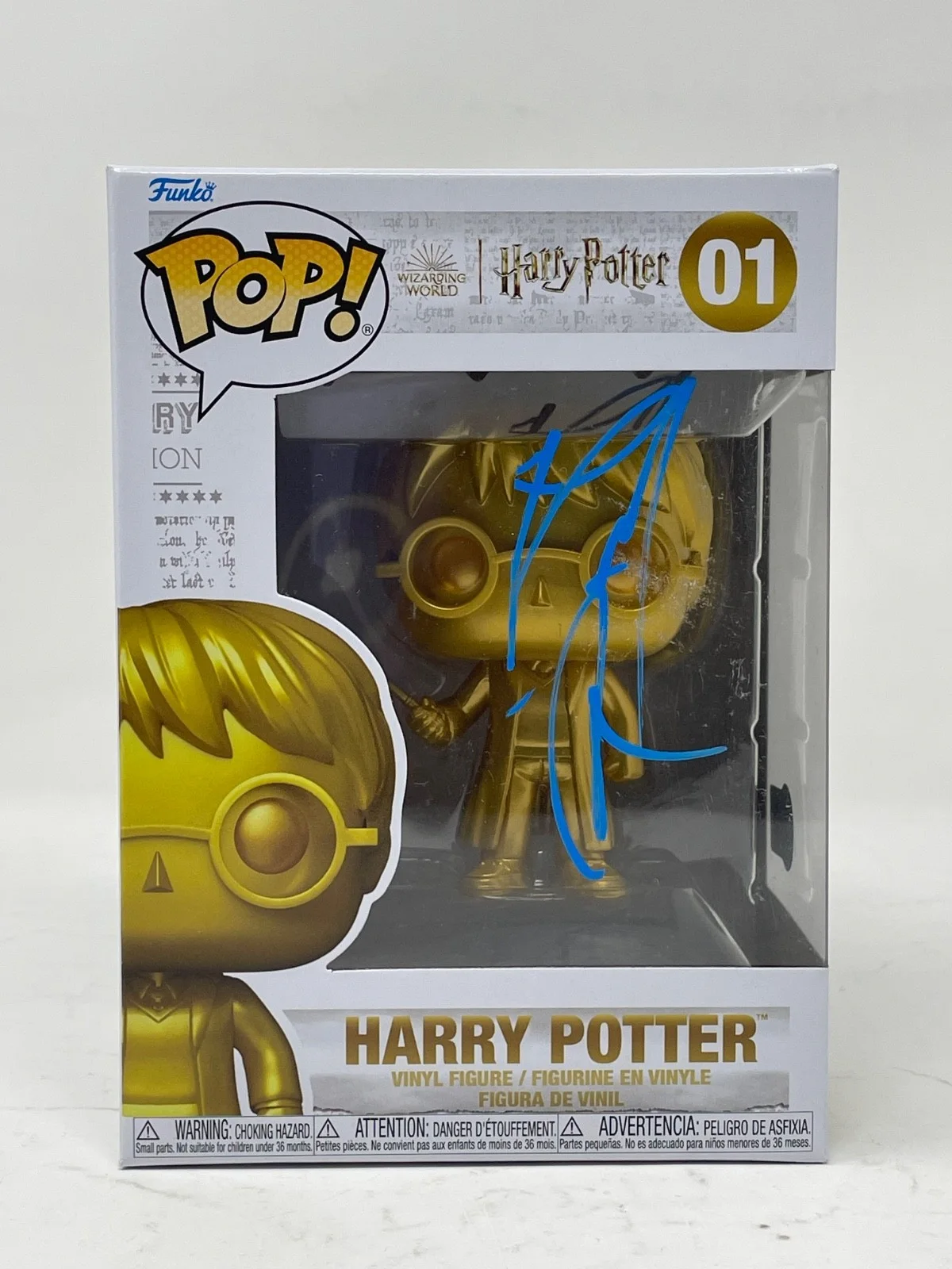 Daniel Radcliffe — Daniel Radcliffe Signed Harry Potter Funko Pop #01 Autograph Figure Beckett COA, изображение 4