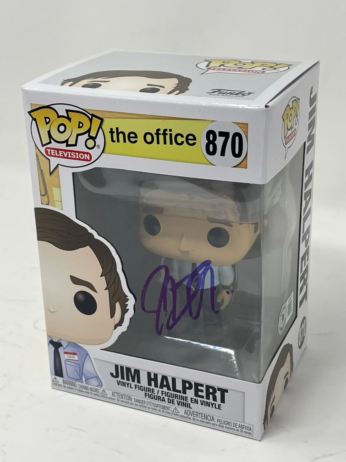 John Krasinski — John Krasinski Signed Jim Halpert Funko Pop The Office 870 Autograph Beckett COA, image 2