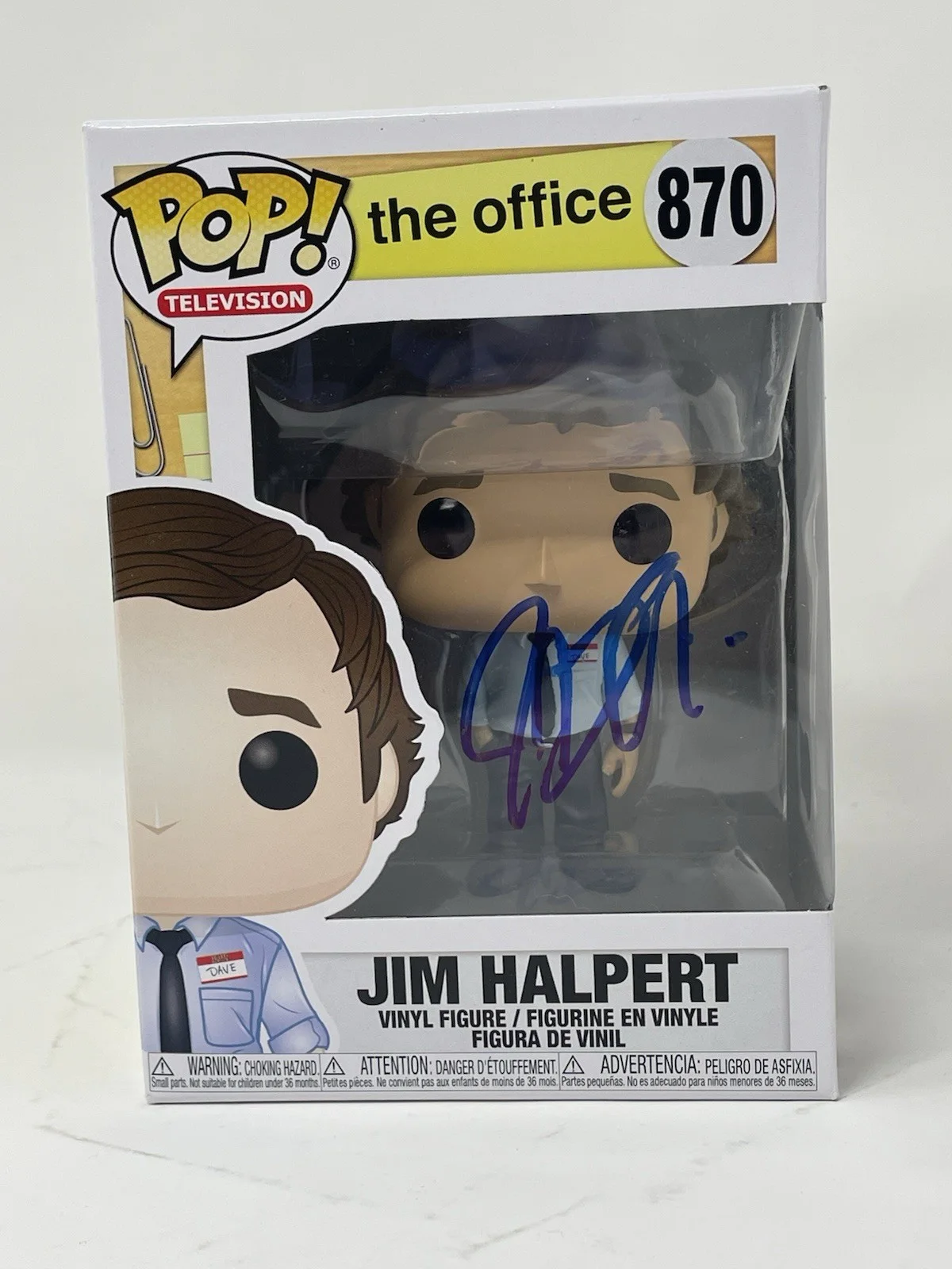 John Krasinski — John Krasinski Signed Jim Halpert Funko Pop The Office 870 Autograph Beckett COA, image 3