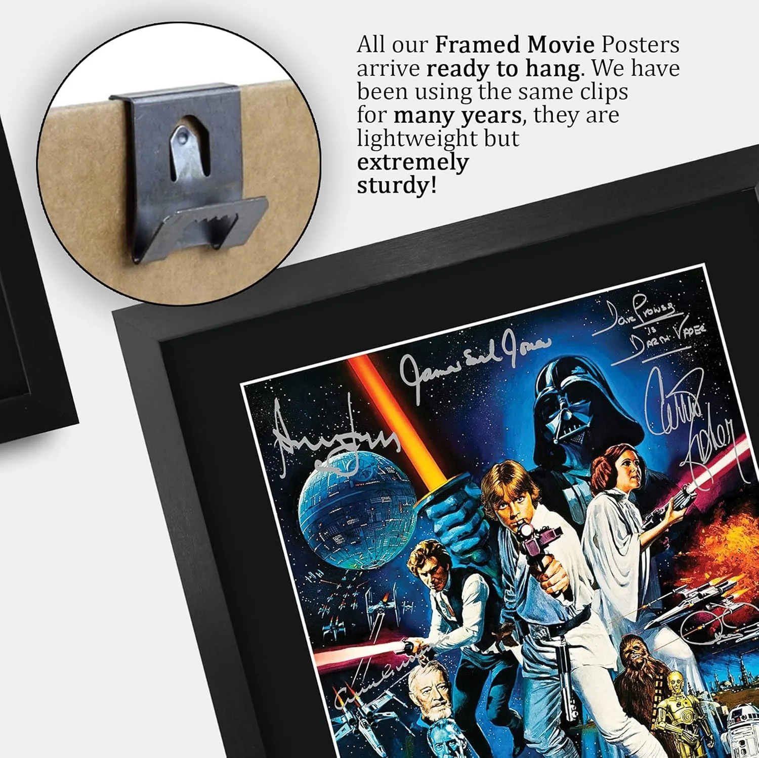 Star Wars a New Hope Movie Poster Cast Signed Framed Gift Printed A..., image 5