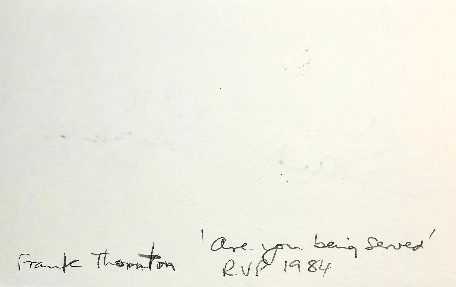 Frank Thornton — FRANK THORNTON Signed Autographed 3"x 5" INDEX CARD Are You Being Served? VICTIM, изображение 4