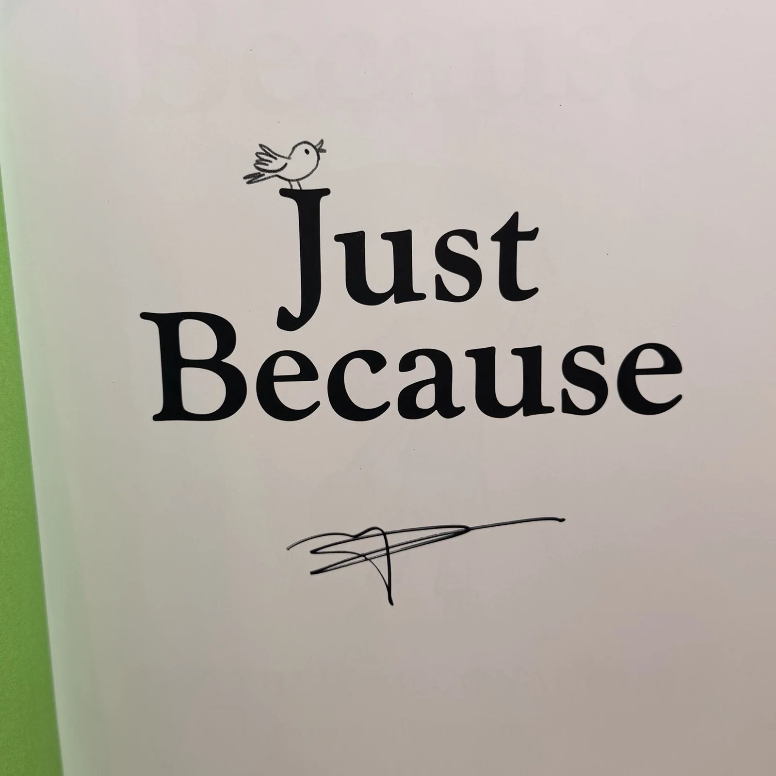 Matthew McConaughey Signed “Just Because” childrens book, image 4