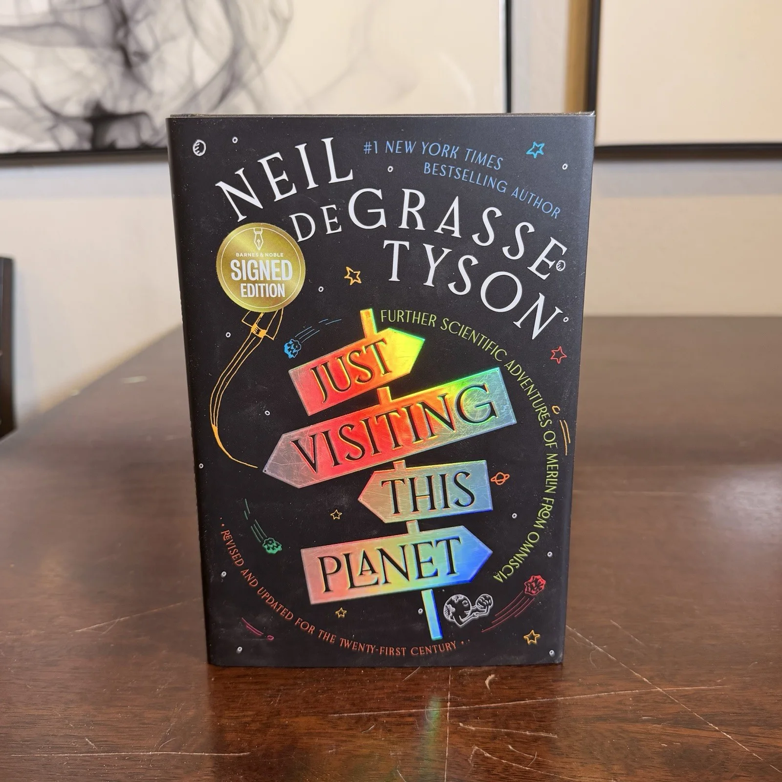 Neil DeGrasse Tyson “Just Visiting This Planet” signed edition, image 2