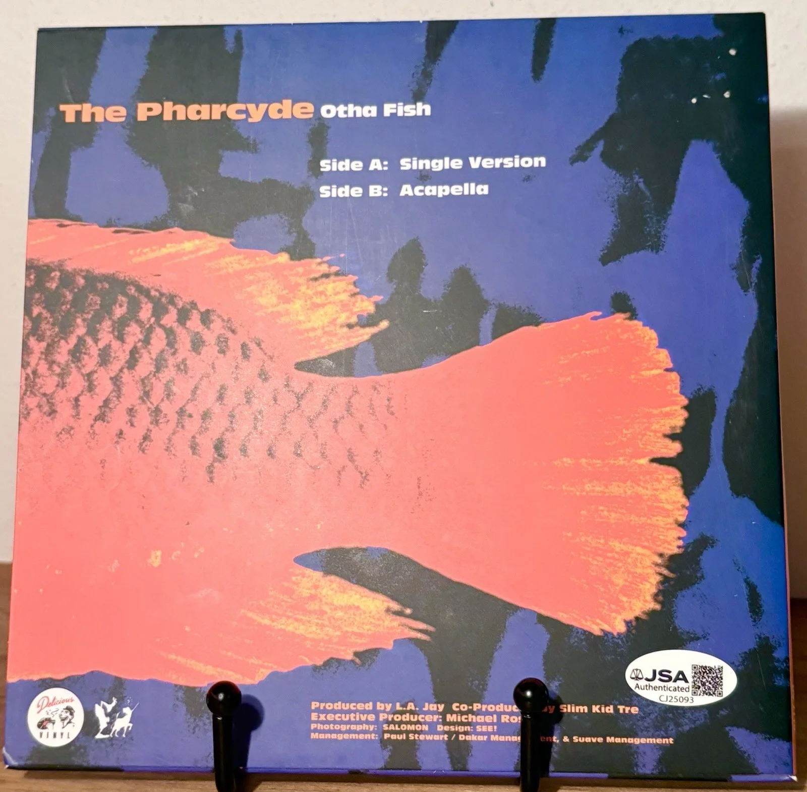 THE PHARCYDE SIGNED 7” Vinyl JSA COA Otha Fish Rap Hip Hop, image 2