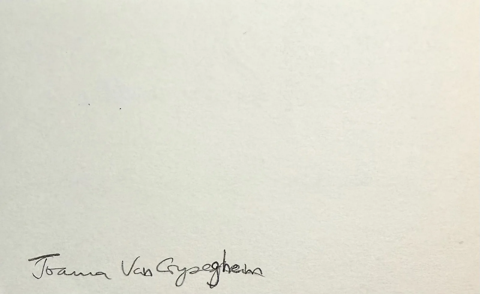 Joanna Van Gyseghem — JOANNA VAN GYSEGHEM Signed Autographed 3"x 5" INDEX CARD Fraud Squad Funny Man, изображение 2