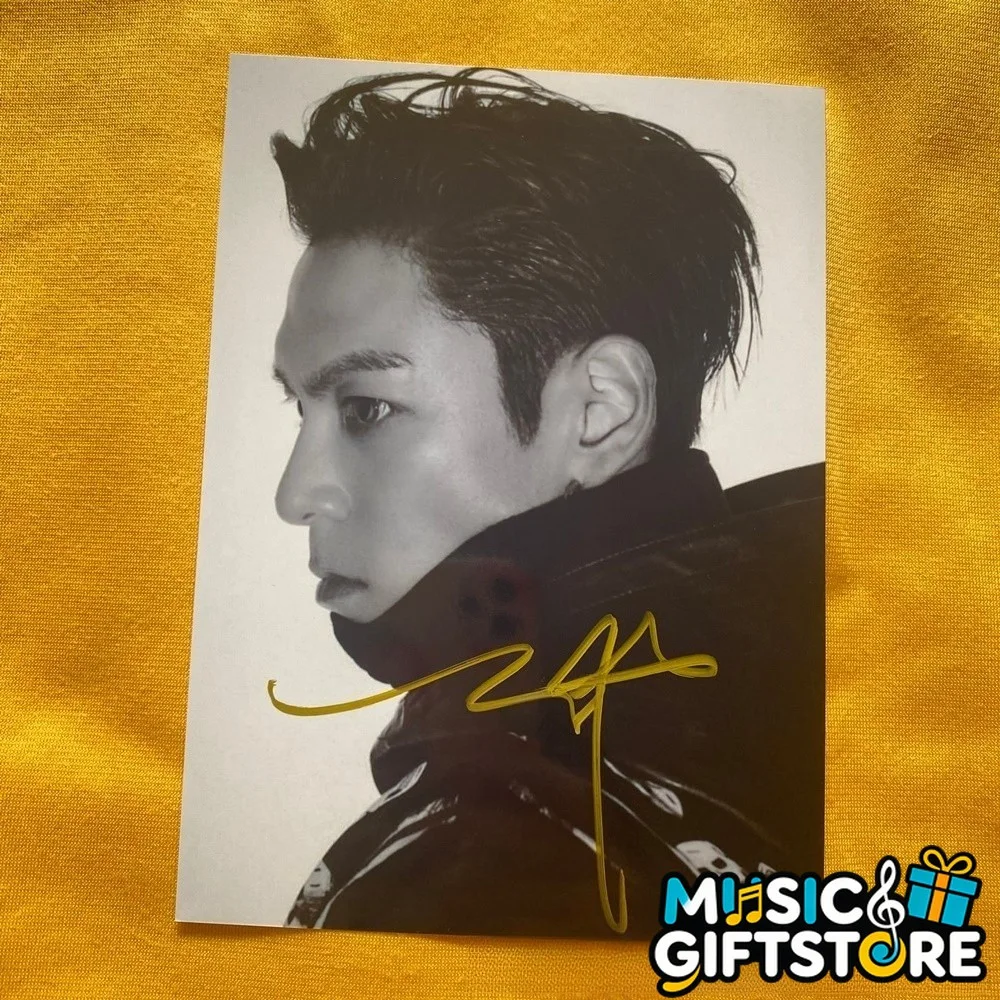 BIGBANG T.O.P TOP Autographed Signed Photo PIcture K-POP Collection 4*6 2026 #MU, изображение 3