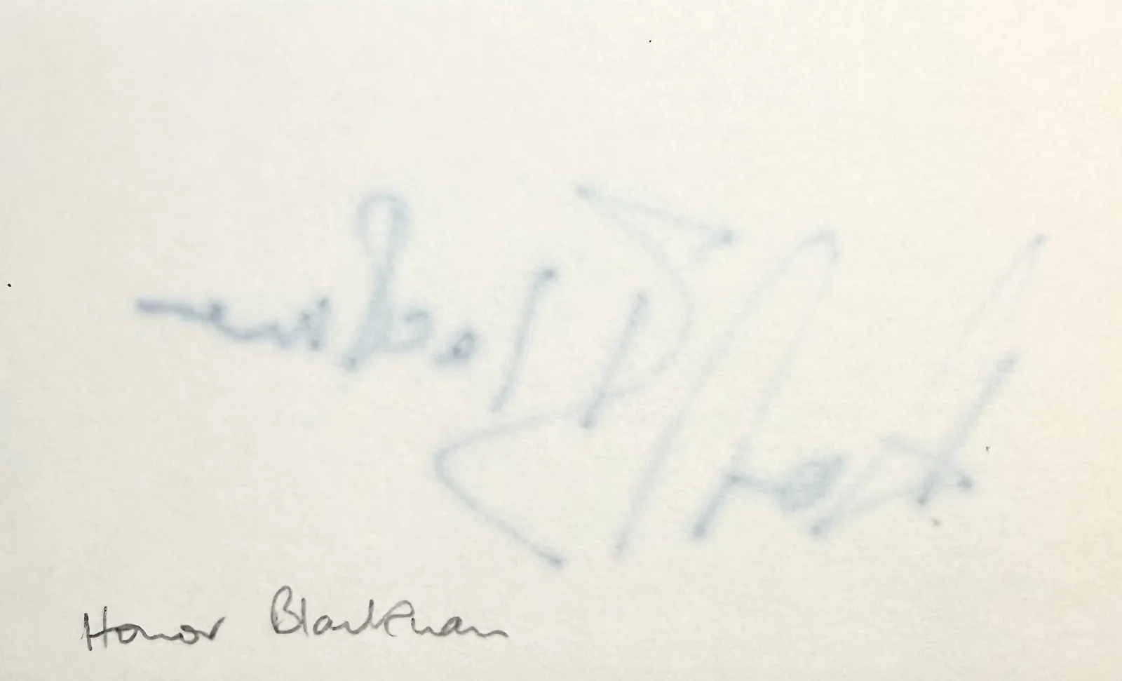 Honor Blackman — HONOR BLACKMAN Signed Autographed 3" x 5" INDEX CARD Goldfinger The Avengers, image 2