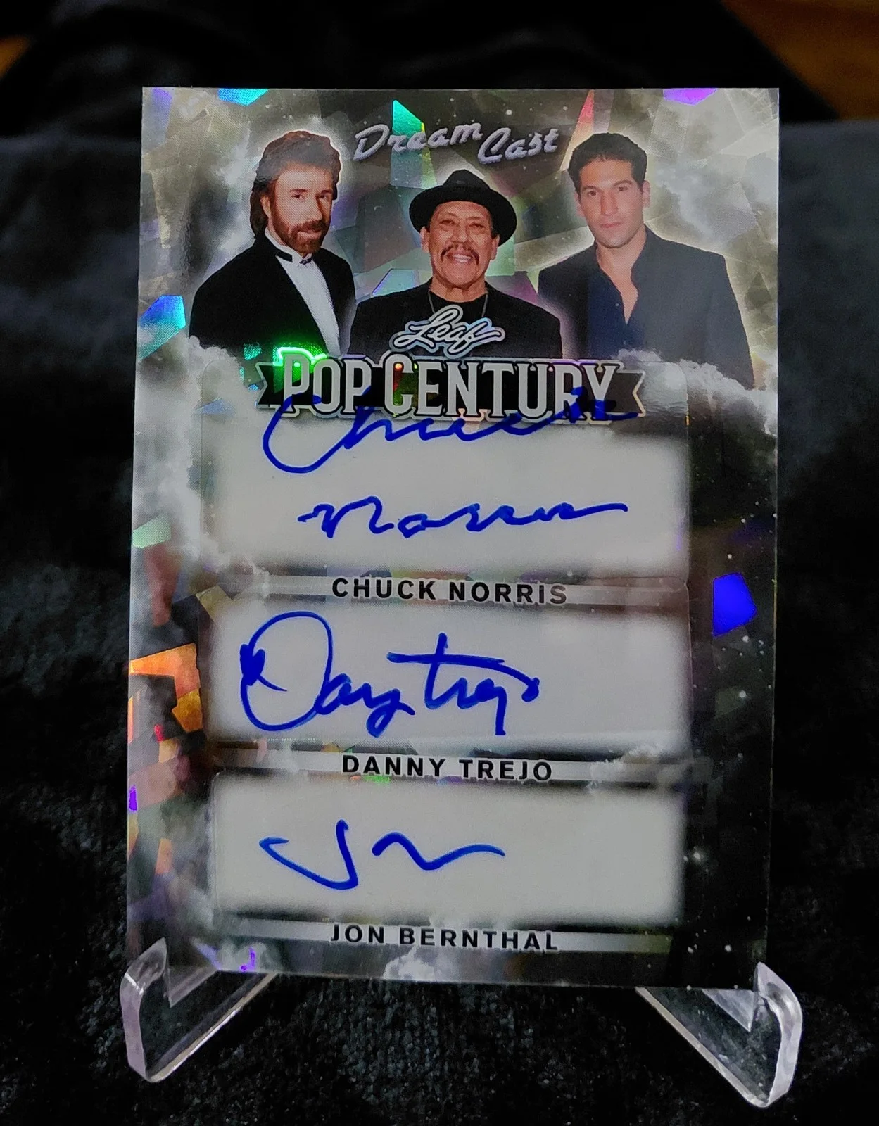 Chuck Norris, Danny Trejo and Jon Bernthal — 2026 POP CENTURY. CHUCK NORRIS, DANNY TREJO, JON BERNTHAL AUTOGRAPH. 2/5. D3-3.
