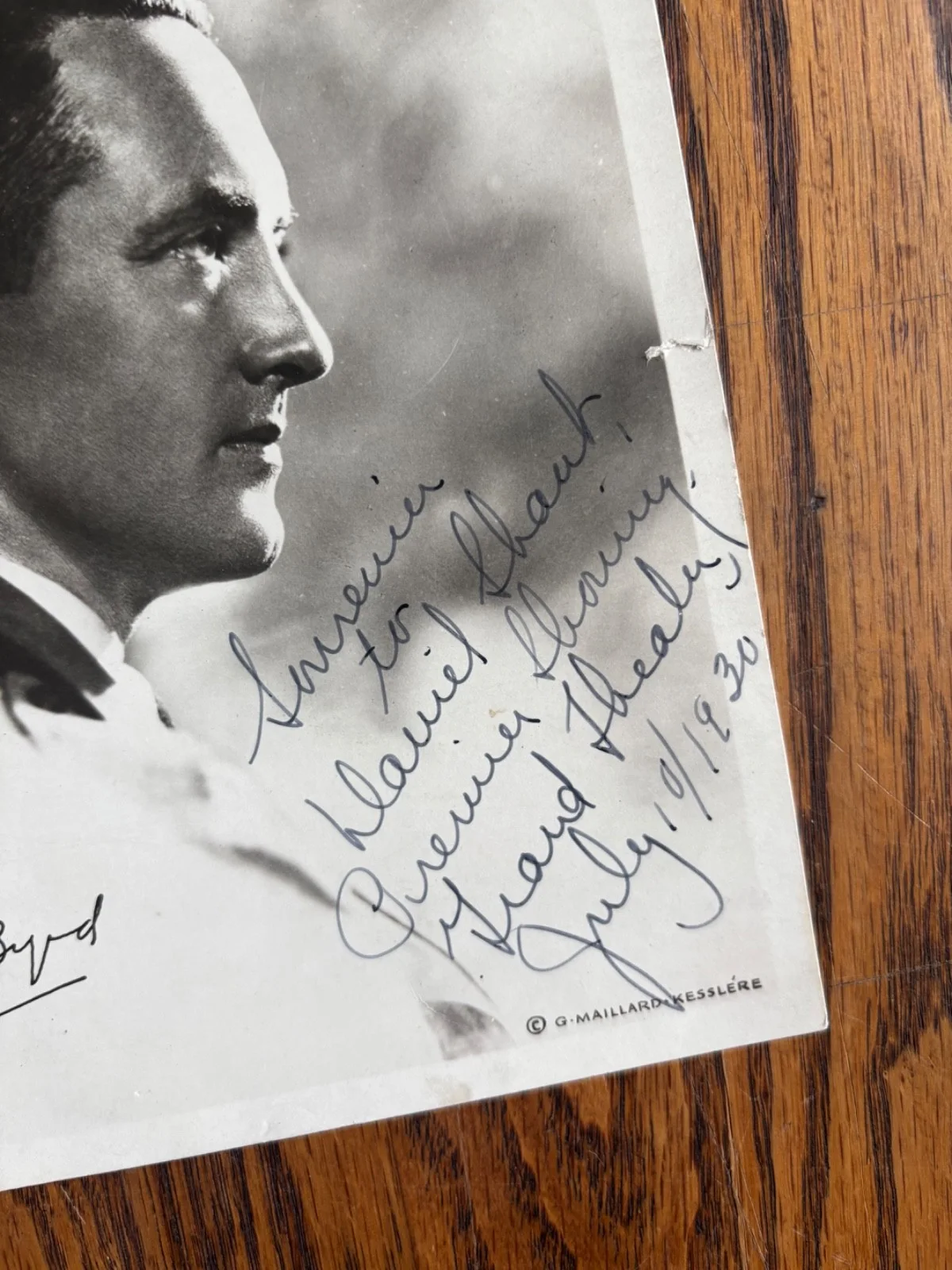 Richard Byrd Signed Photo 1930 South Pole Film Premiere Grand Theatre Kesslere, изображение 2
