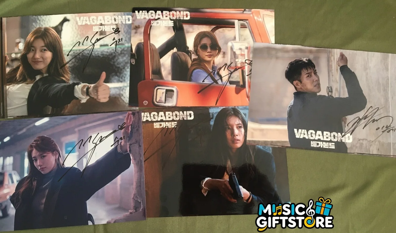 VAGABOND Lee Seung Gi Bae Suzy Bae Sue Ji Autographed Signed Photo 4*6 2019 #MUG, image 2