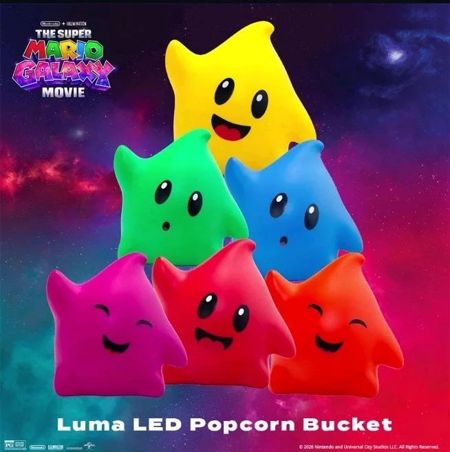 Rare Super Mario Galaxy Orange Luma Star Popcorn Bucket LED Light Up 2026 New UK, изображение 5