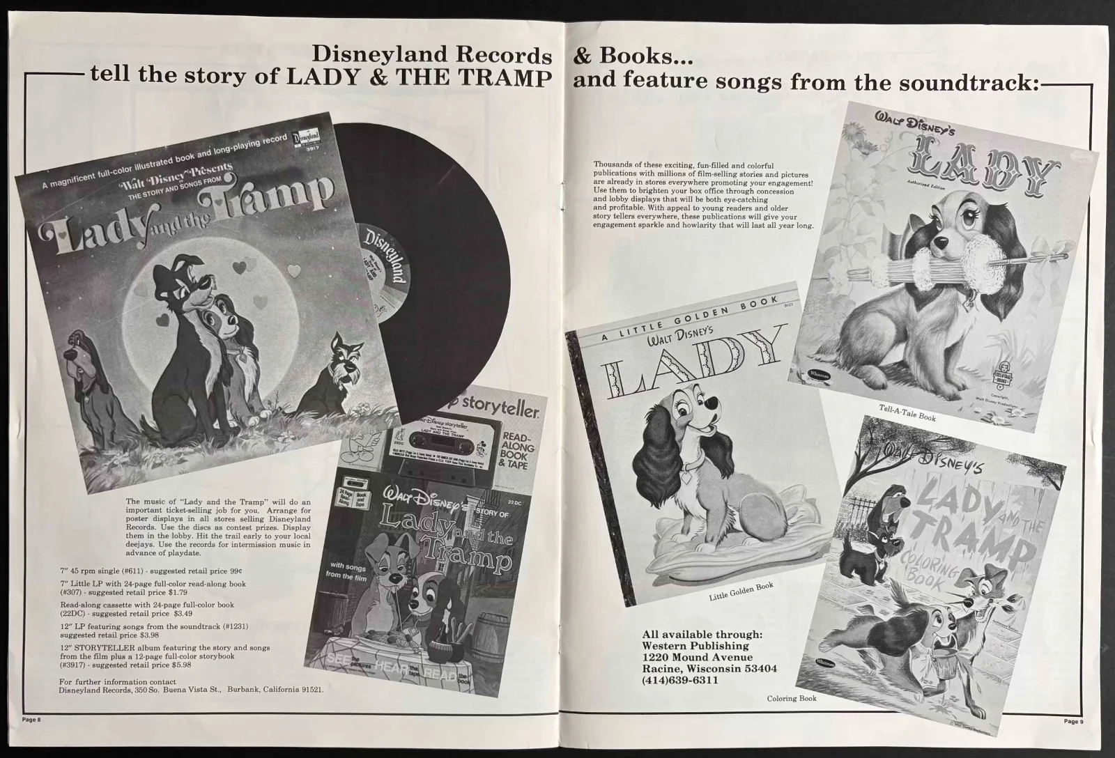 Lady and the Tramp ORIGINAL Film Campaign Book + Ad Pad DISNEY Rerelease, изображение 3