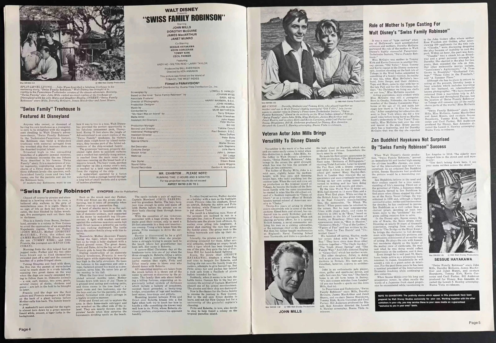Swiss Family Robinson ORIGINAL Film Campaign Book + Ad Pad DISNEY RR, изображение 2