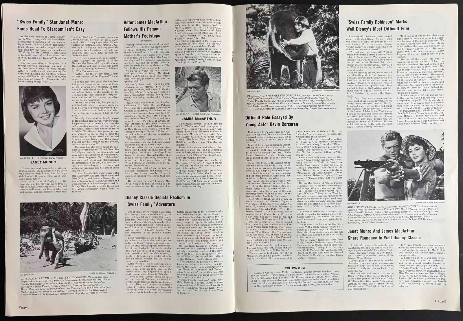 Swiss Family Robinson ORIGINAL Film Campaign Book + Ad Pad DISNEY RR, изображение 3