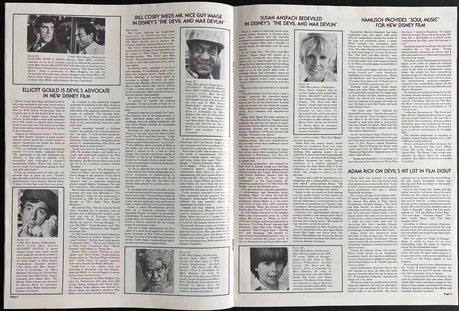 Devil and Max Devlin ORIGINAL Film Campaign Book + Ad Pad DISNEY 1981, image 2