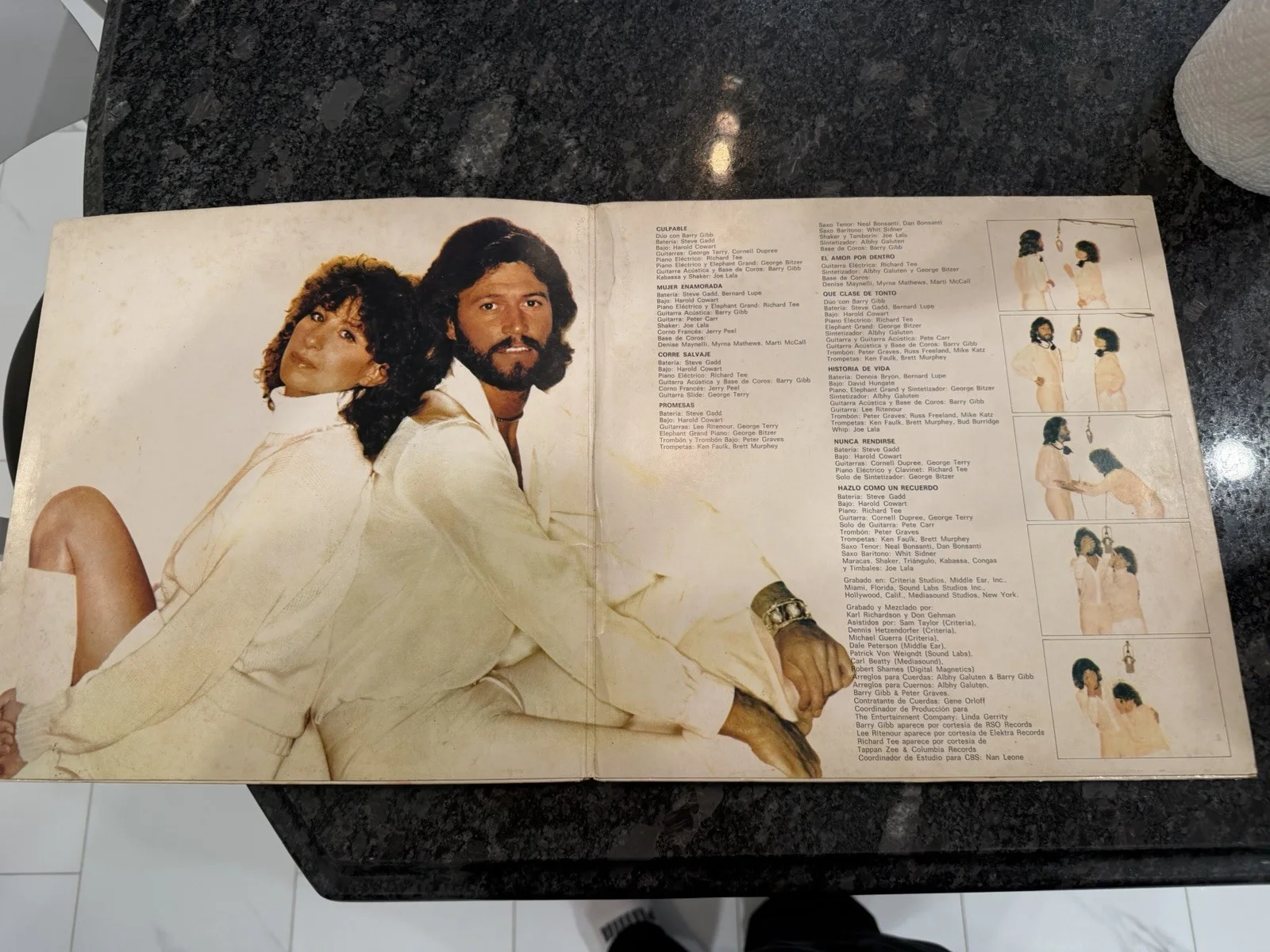 Barry Gibb Signed Vinyl LP Record Album The Bee Gees Culpable JSA COA Auto, изображение 2