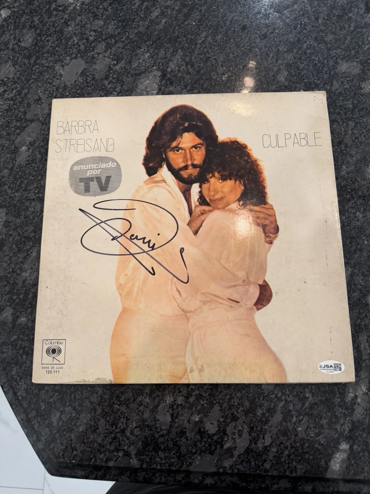 Barry Gibb Signed Vinyl LP Record Album The Bee Gees Culpable JSA COA Auto, изображение 5