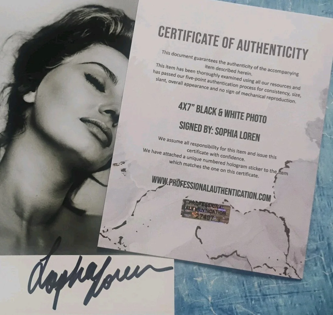 Sophia Loren Hand Signed Autograph Photo COA - NO US TARIFFS, image 4