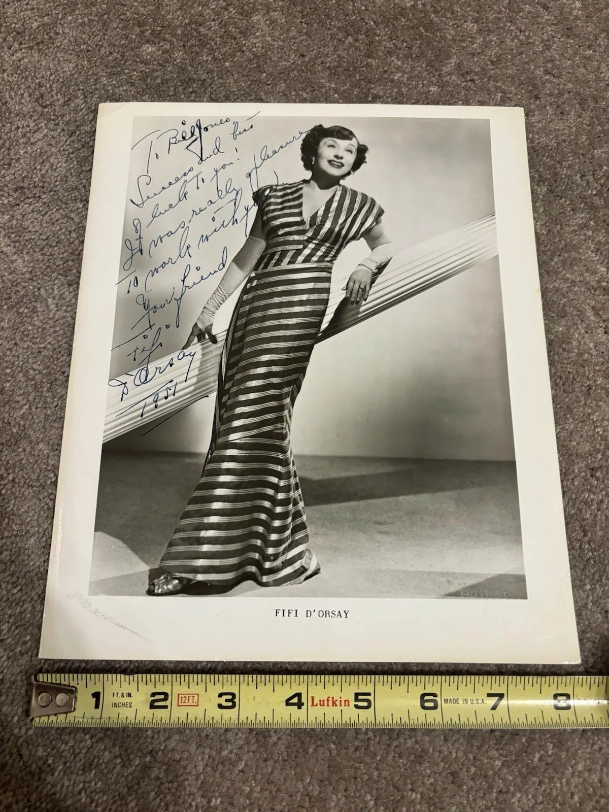 Fifi D’orsay Movie Actress Signed Autograph 8x10 Photo Please Read, image 5