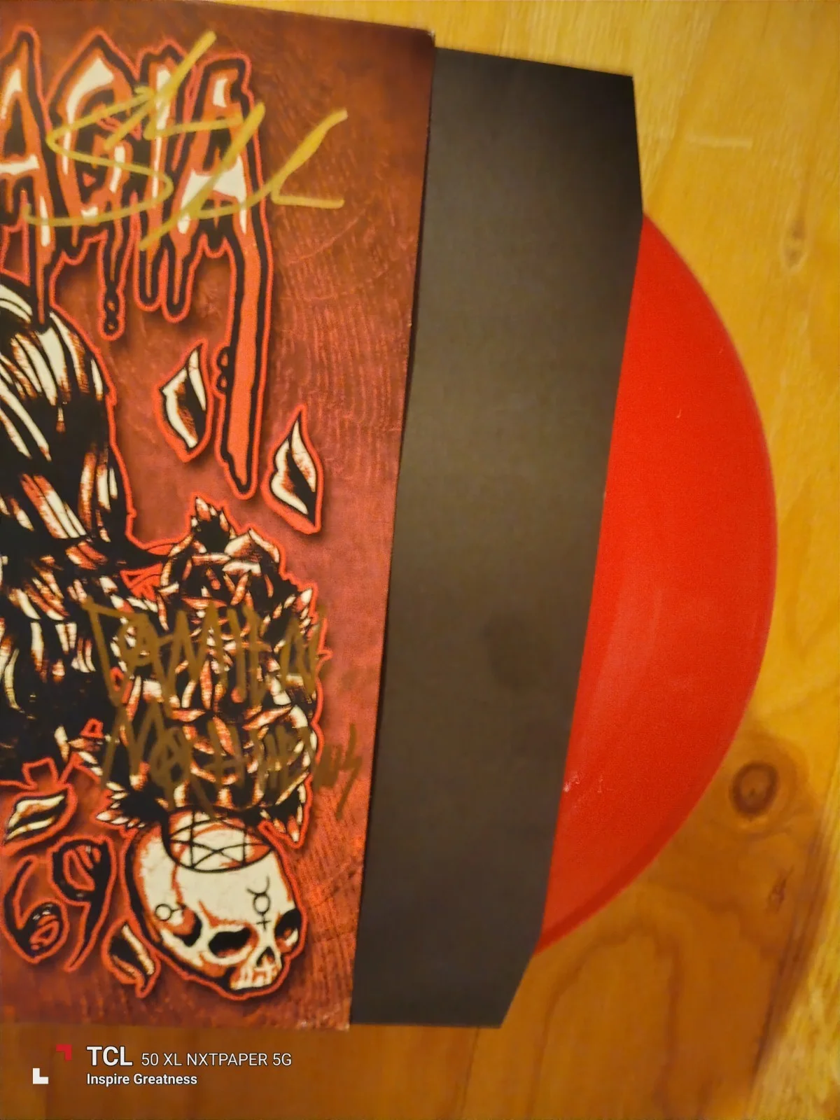 Necrophagia Deathtrip 69 Autographed Red Vinyl Record Original, изображение 3