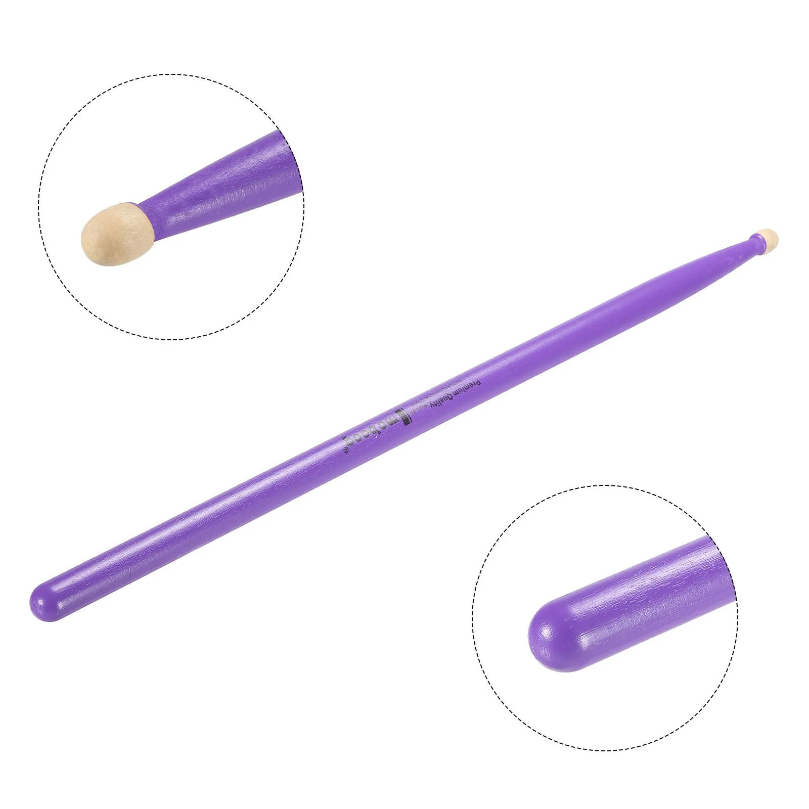 1 Pair Maple Wood Drumstick Anti Slip Drum Stick 5A Purple for Drumming Musical, image 4