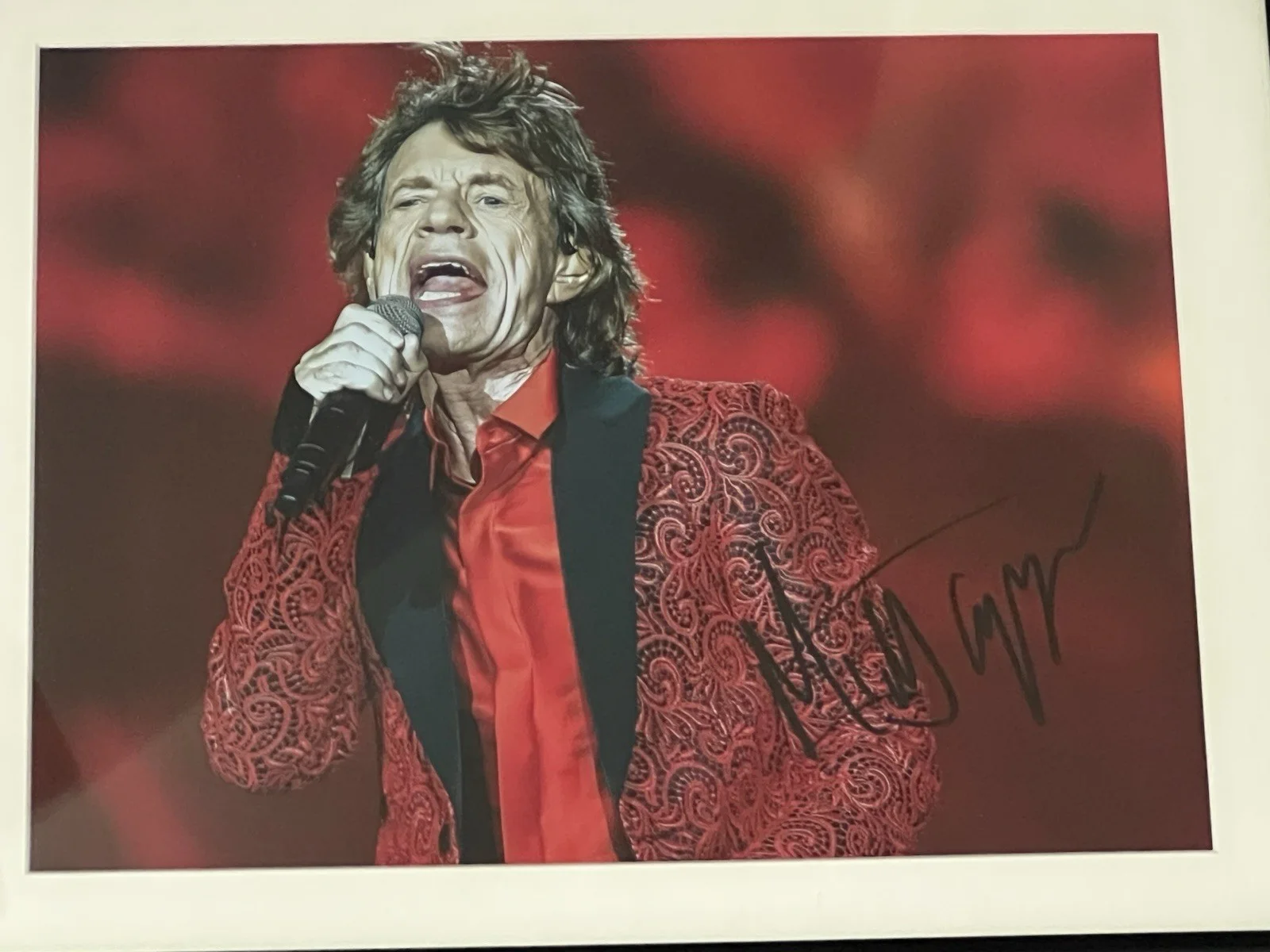 MICK JAGGER Autographed signed 8 X 11.5 Fully Framed Photo Rolling Stones, image 5