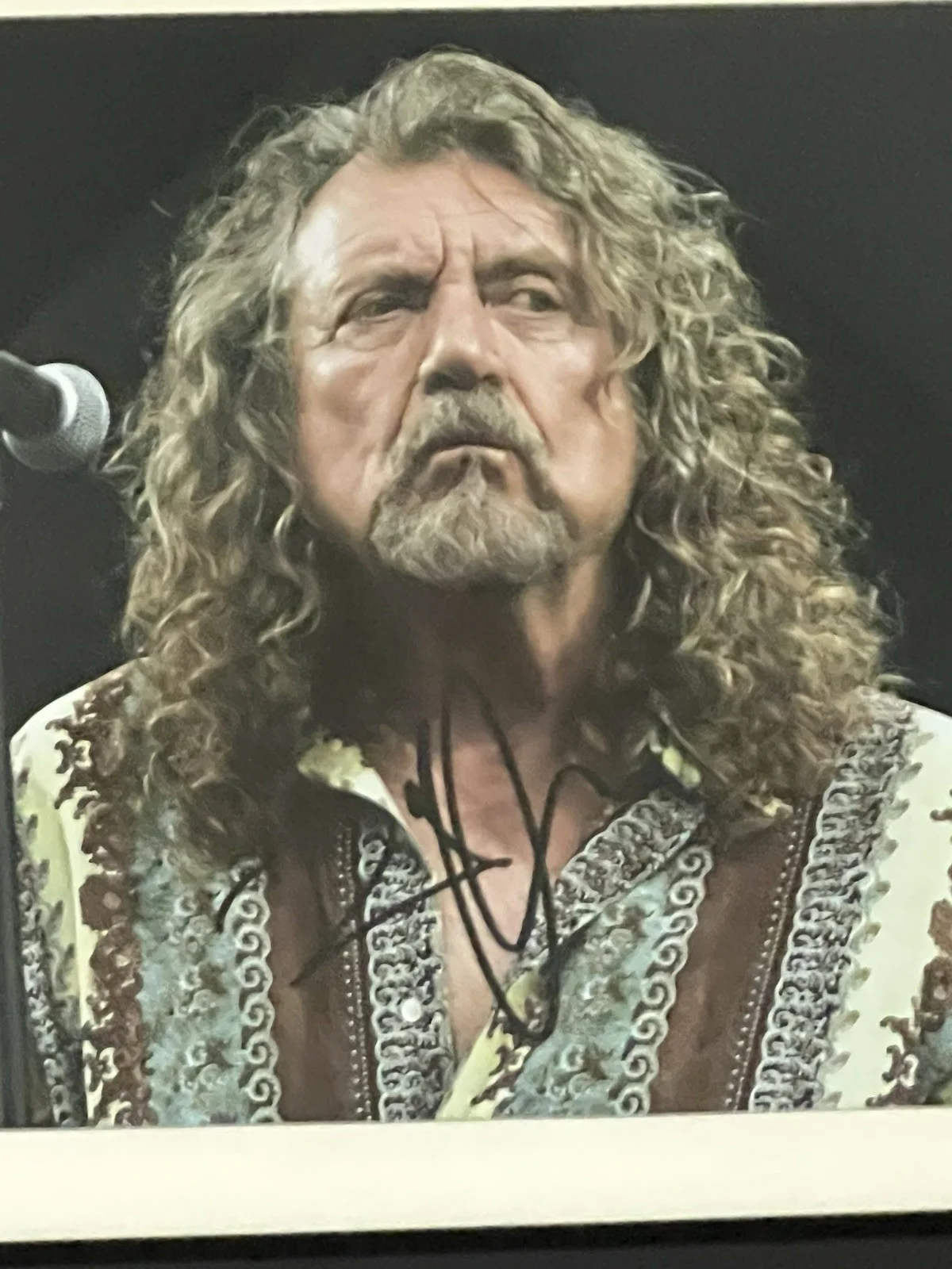 ROBERT PLANT Led Zeppelin Autographed 8 X 11.5 signed Framed Photo Legend, image 5