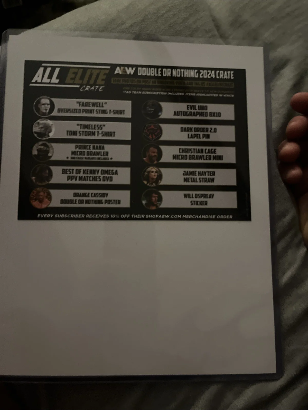 evil uno autograph AEW Crate Exclusive, image 2