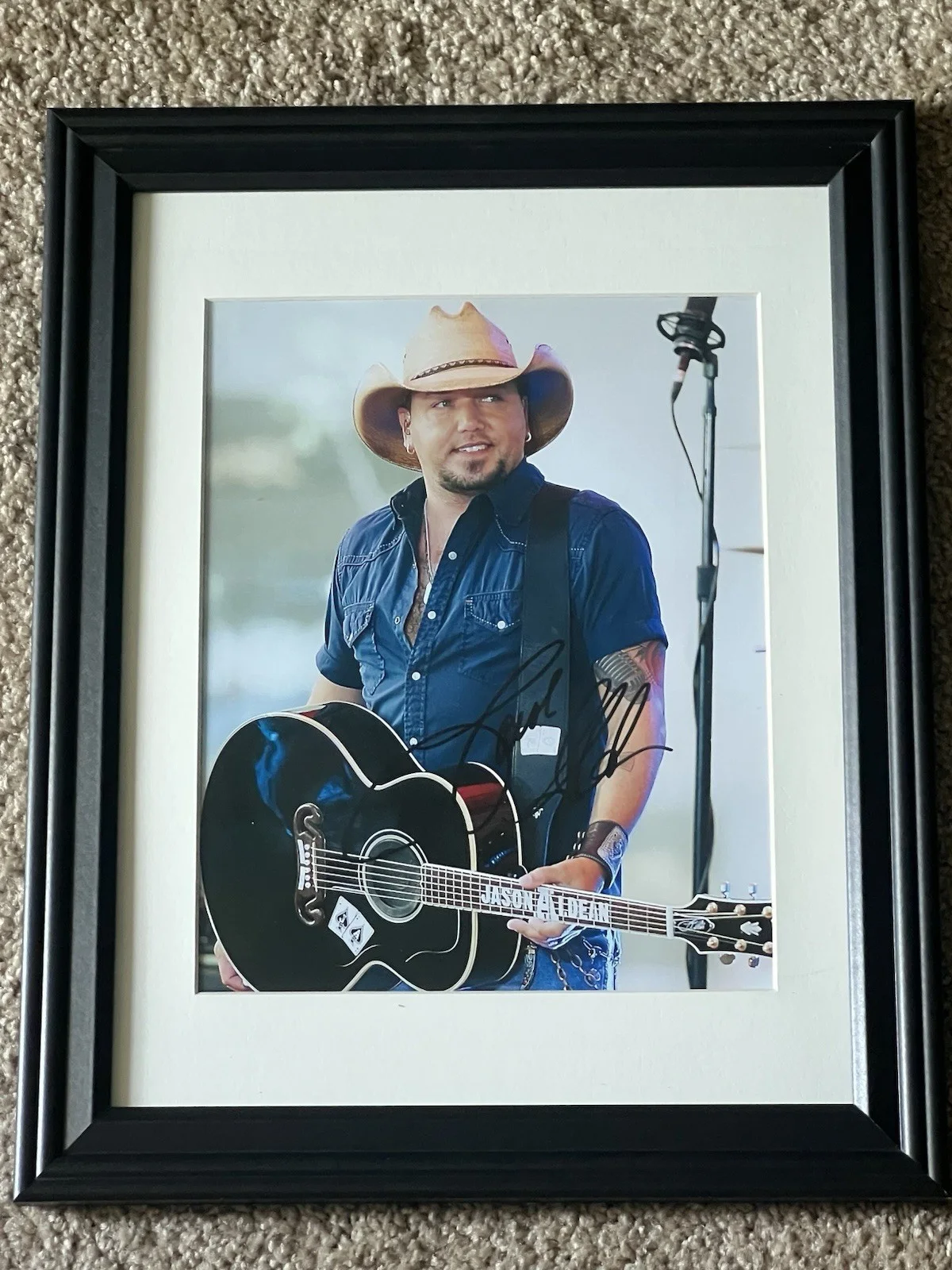 JASON ALDEAN Autographed 8 X 11.5 signed Photo Nicely Framed Country Music, изображение 3