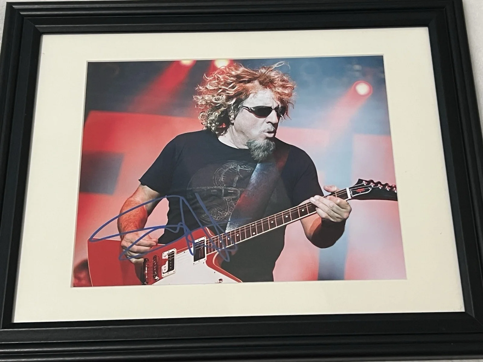 SAMMY HAGAR Autographed signed 8 X 11.5 Photo Nicely Framed, image 2