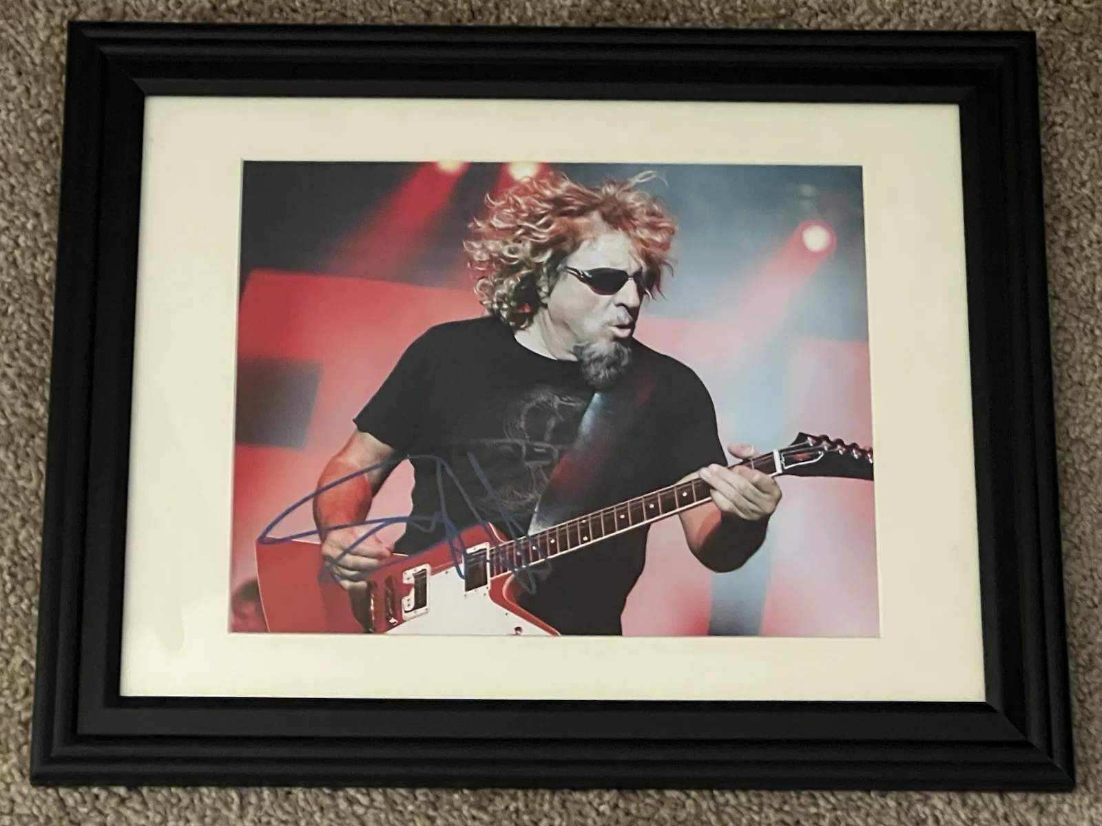 SAMMY HAGAR Autographed signed 8 X 11.5 Photo Nicely Framed, image 3