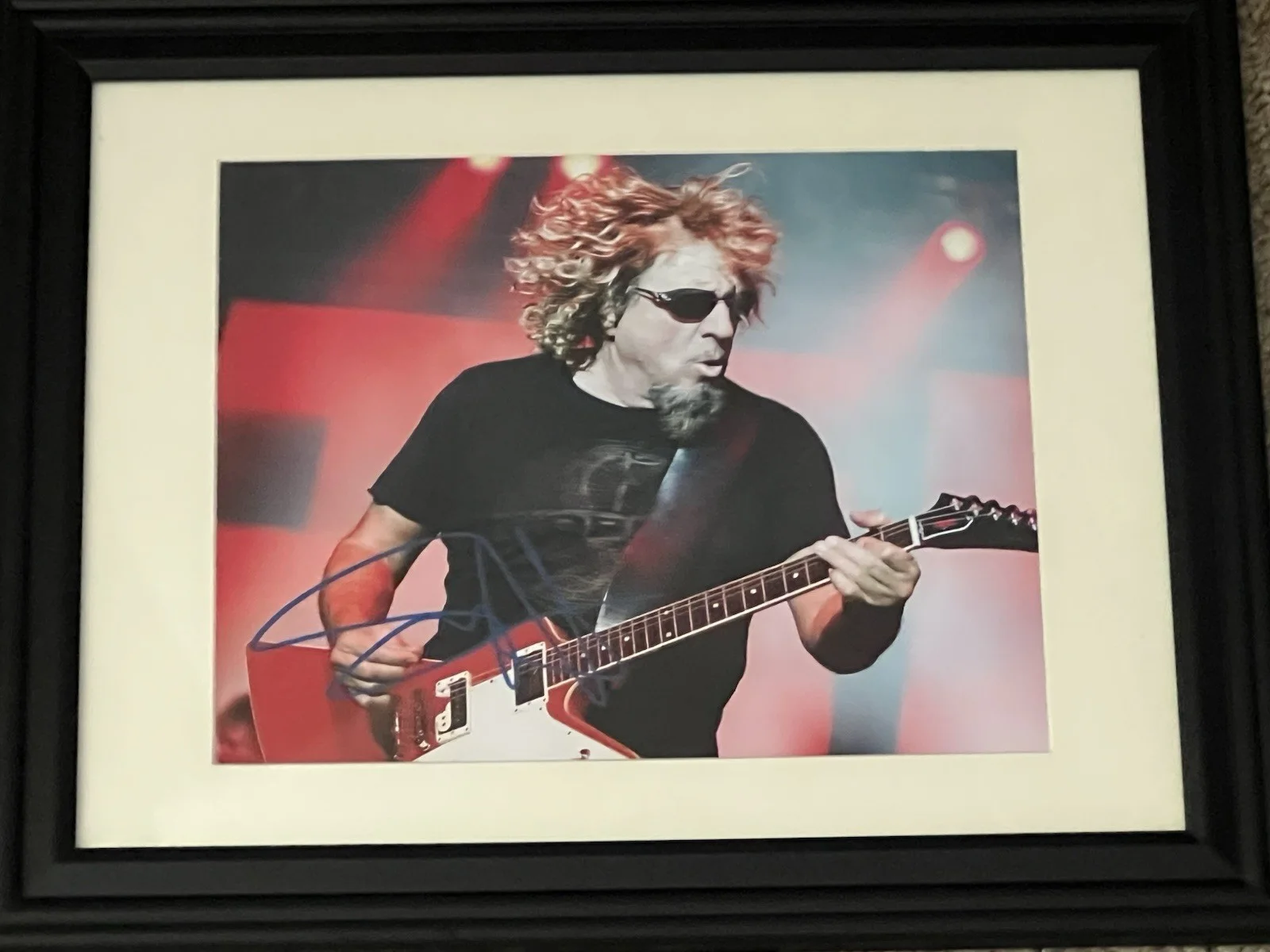 SAMMY HAGAR Autographed signed 8 X 11.5 Photo Nicely Framed, image 5