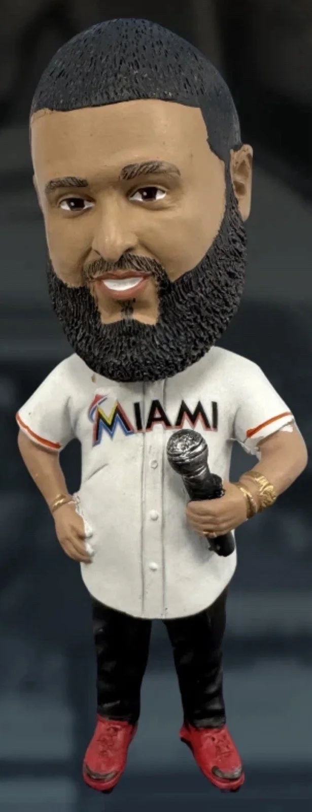 JSA COA DJ Khaled Signed Miami Marlins We The Best Bobblehead NIB RARE, изображение 3