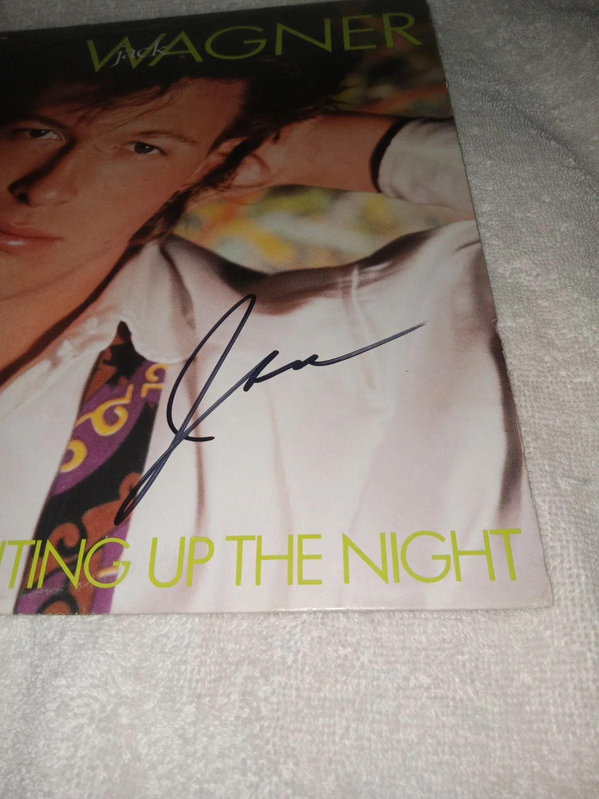 Jack Wagner Lighting Up The Night Signed Autographed Vinyl, image 2