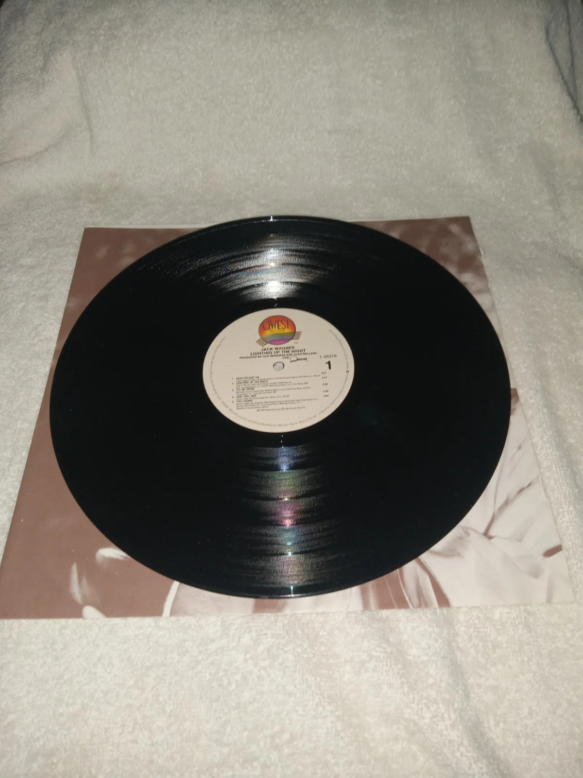 Jack Wagner Lighting Up The Night Signed Autographed Vinyl, image 5