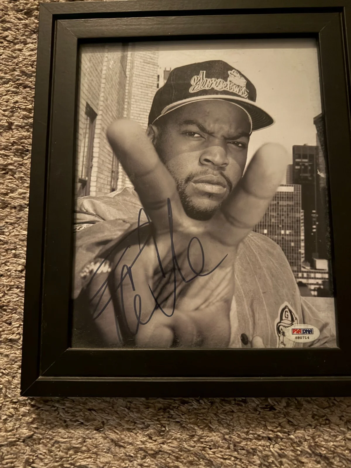 Ice Cube Signed Picture (With Psa Dna) (framed), image 2