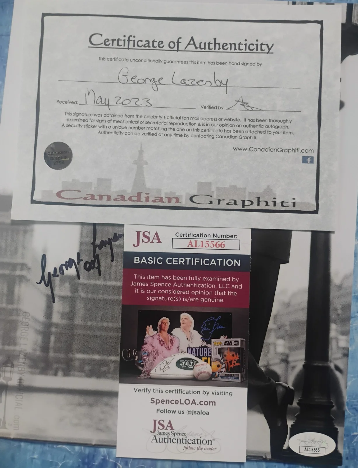 George Lazenby Hand Signed 8x10 Photo JSA COA James Bond NO US TARIFFS, изображение 4