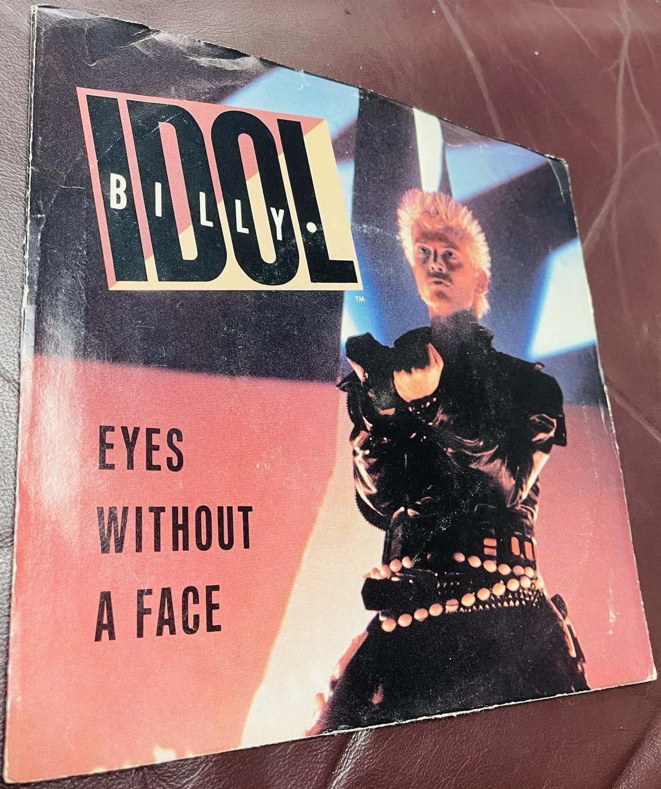 BILLY IDOL SIGNED 7" Vinyl *To Ellen* Eyes Without A Face, image 2