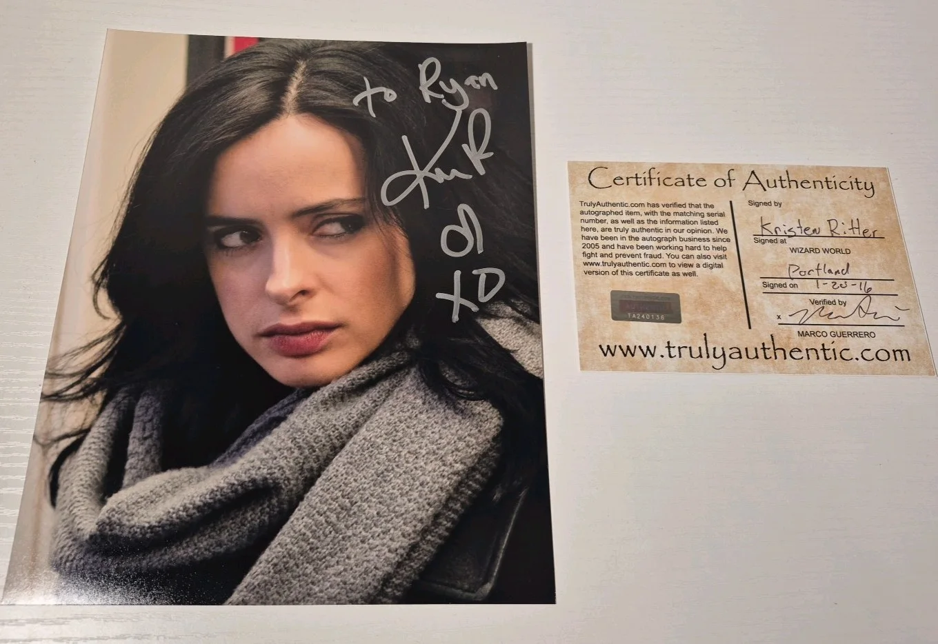 Kristen Ritter — Kristen Ritter Autographed Signed 8x10 Photo COA Jessica Jones, image 2