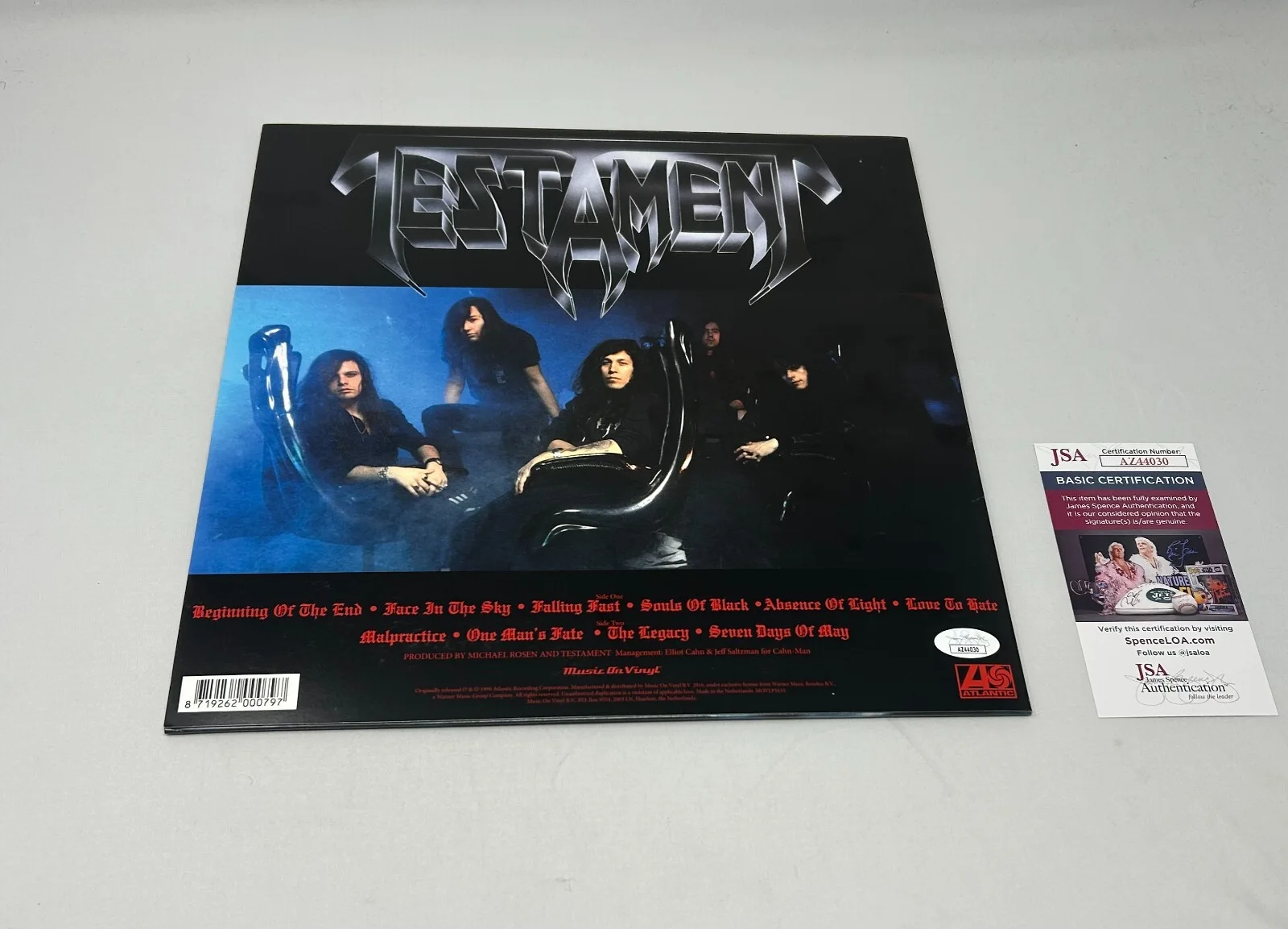 Chuck Billy of Testament signed Souls of Black Album JSA COA, изображение 2
