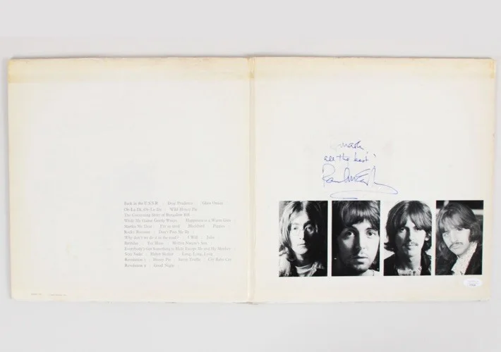PAUL MCCARTNEY SIGNED White Album Beatles Autographed Record Vinyl Full JSA LoA, image 2