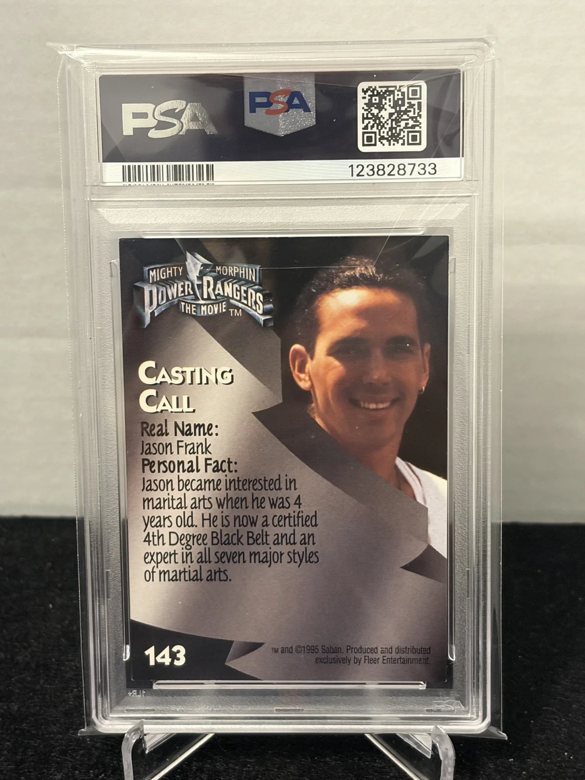 Jason David Frank — 1995 Fleer Ultra PSA DNA Jason David Frank Power Rangers Auto #143, изображение 3