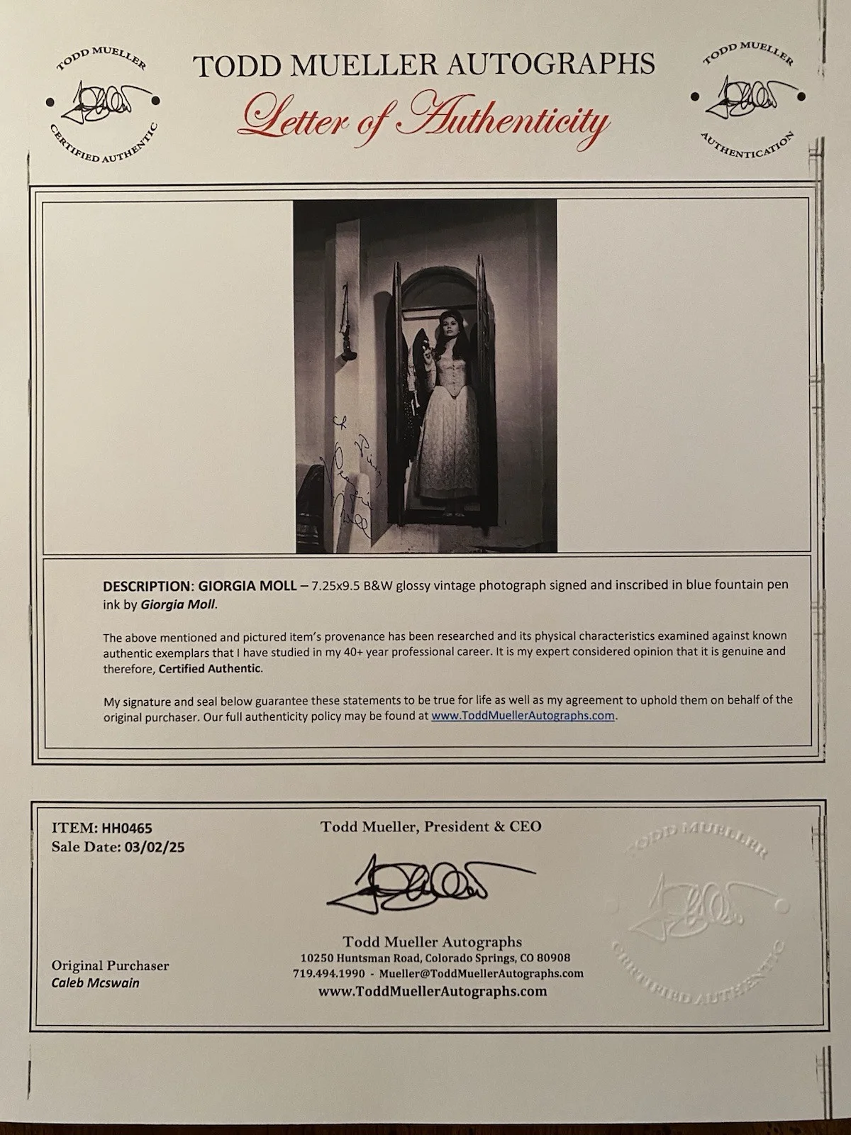 Giorgia Moll — Giorgia Moll Signed Autographed Photo With COA Contempt The Quiet American, изображение 4