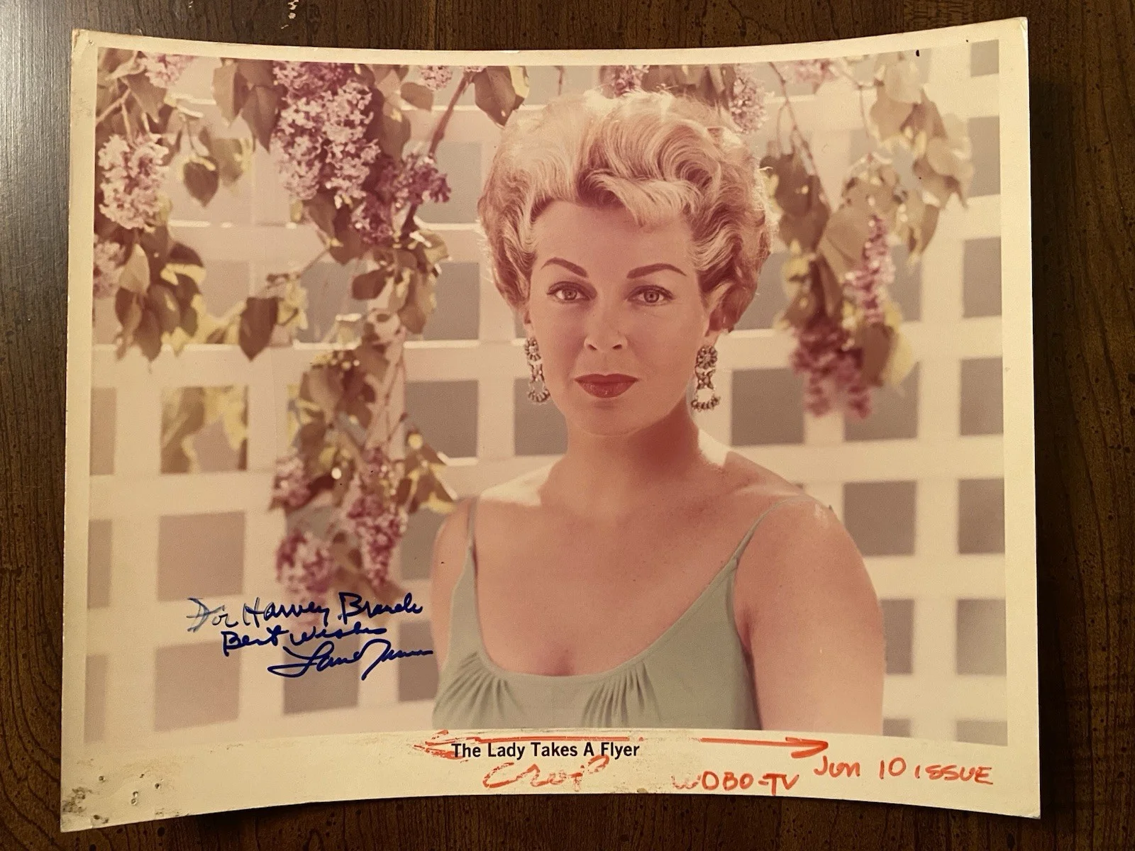 Lana Turner — Lana Turner Signed Autographed Photo With COA The Lady Takes A Flyer